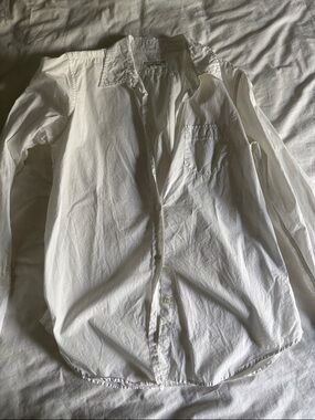 Nili Lotan Ivory-White Classic Button-Down Shirt